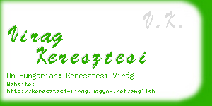 virag keresztesi business card